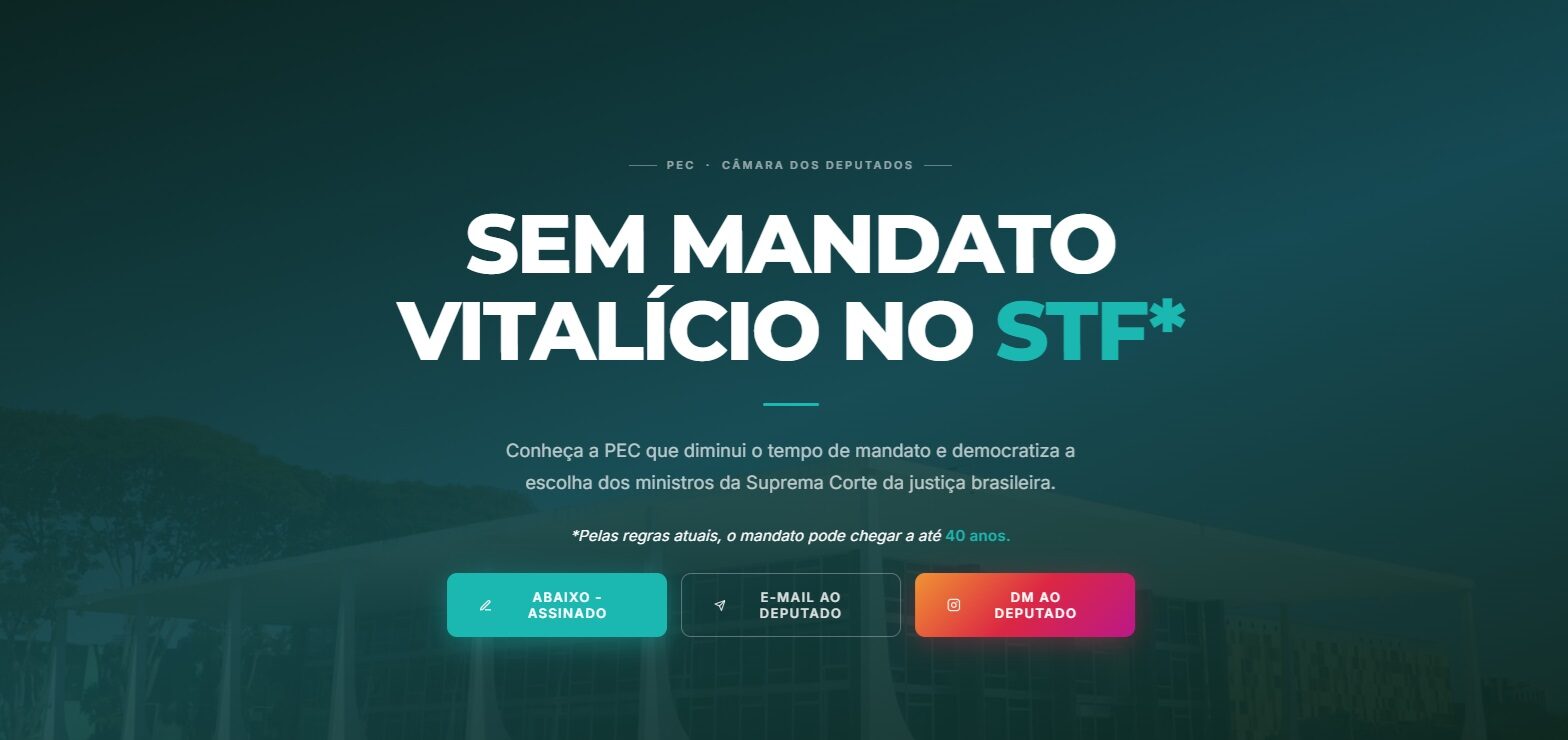 Luciano Ducci lança site para mobilização pela PEC do STF